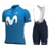 Fahrradbekleidung Radtrikot Kurzarm + Trägershorts 2021 Movistar Team N001